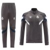 Real Madrid Gray Version Ensemble Vestes d'Entraînement 2024-25 Pour Homme